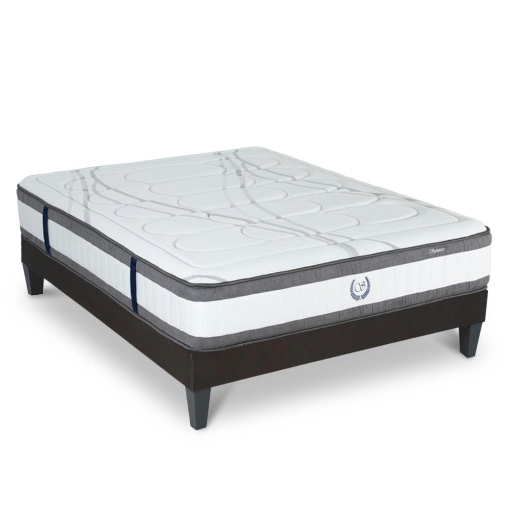 SIGNATURE - Ensemble Matelas à Ressorts ensachés et sommier 160x200