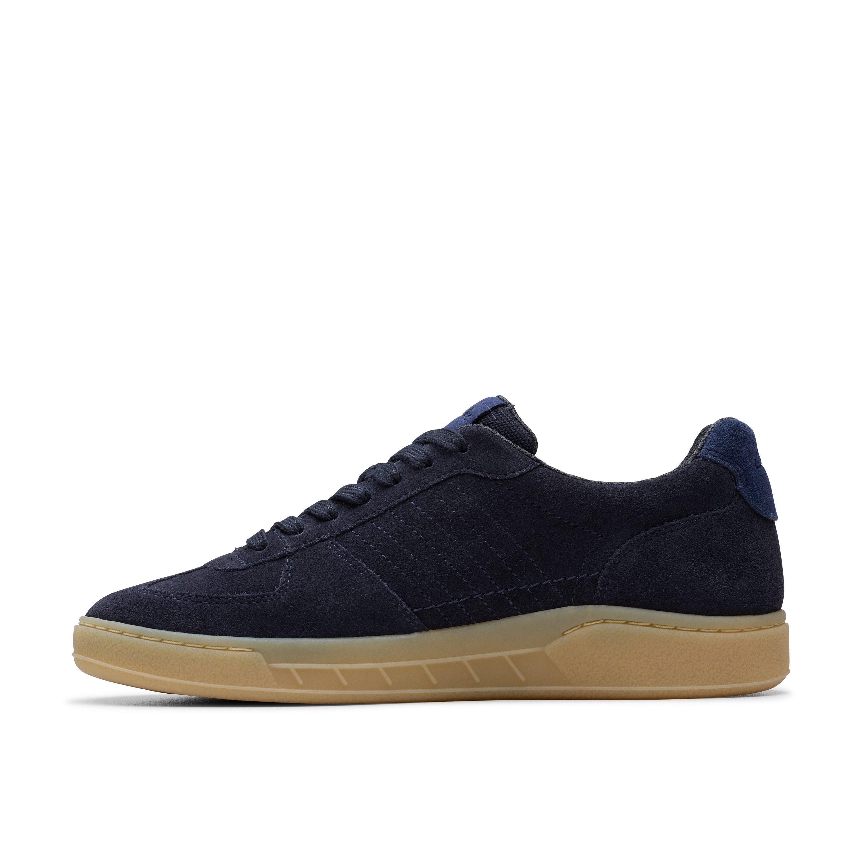 Clarks Craft Rally Ace Navy Combination Trainers,Lace Up