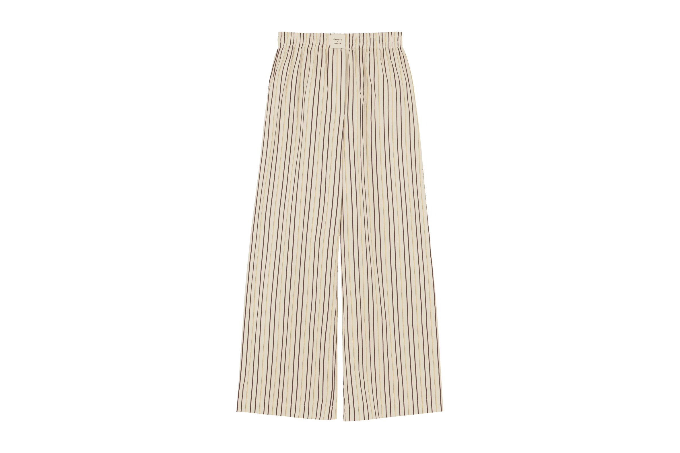 noo.ma Tala pyjamabroek dames - gestreept, 100% biologisch katoen, Yellow