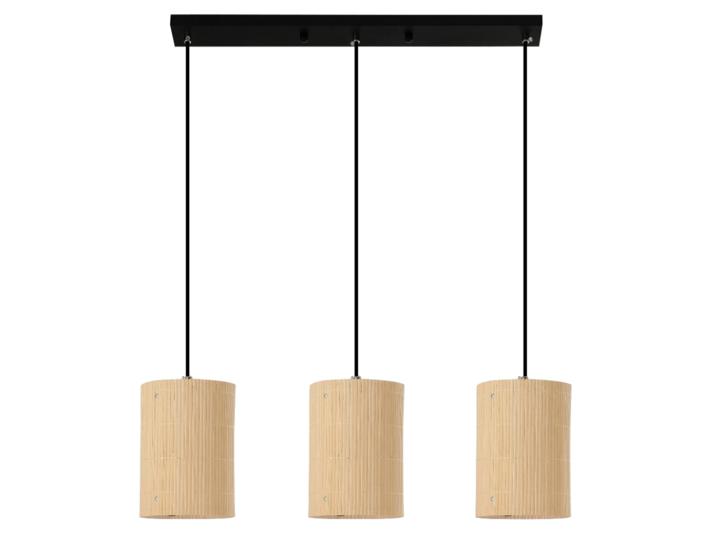 Lampa wisząca Bamboo 3-punktowa beżowa