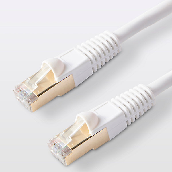 Câble RJ45 Mâle / Mâle Catégorie 6E blanc Blyss, 5 m