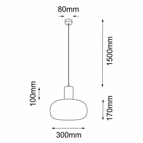 Lampa wisząca czarno-przezroczysta TANPO 1xG9x2,5W wym: 167x30x30 cm Shilo