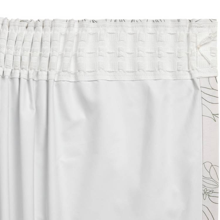 Habitat Blackout Curtains - Green & White - 117x137cm