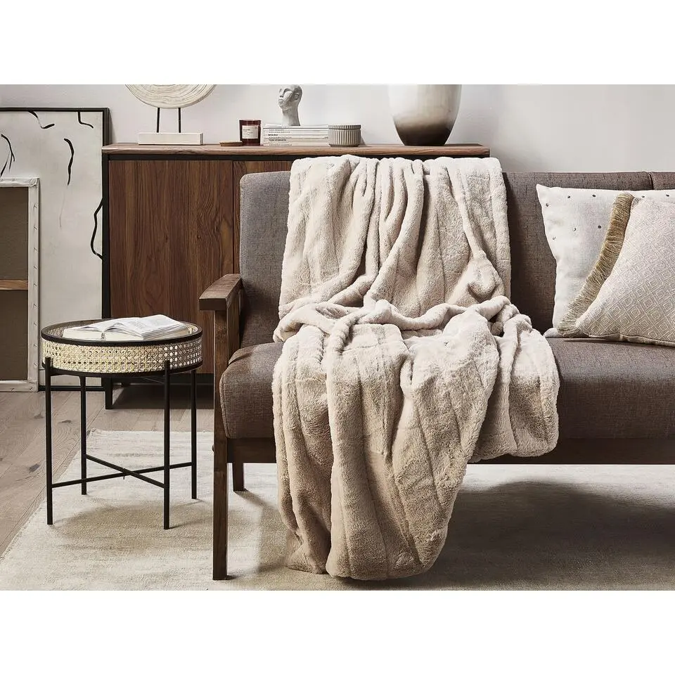 LABYAR - Plaid - Beige - 150 x 200 cm - Polyester