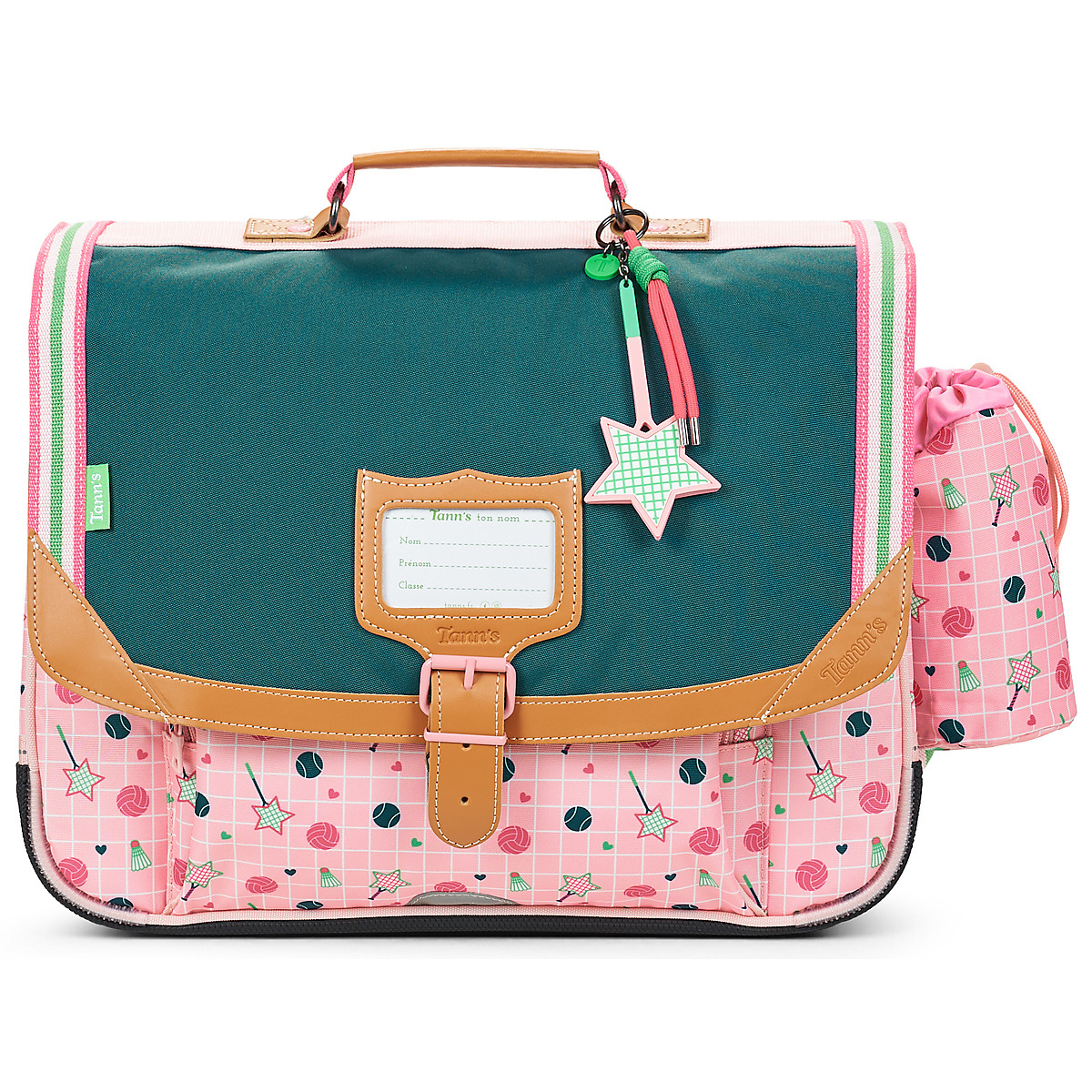 Tann's - CAROLINE CARTABLE 38 CM POCHE GOURDE - Pink / Marine