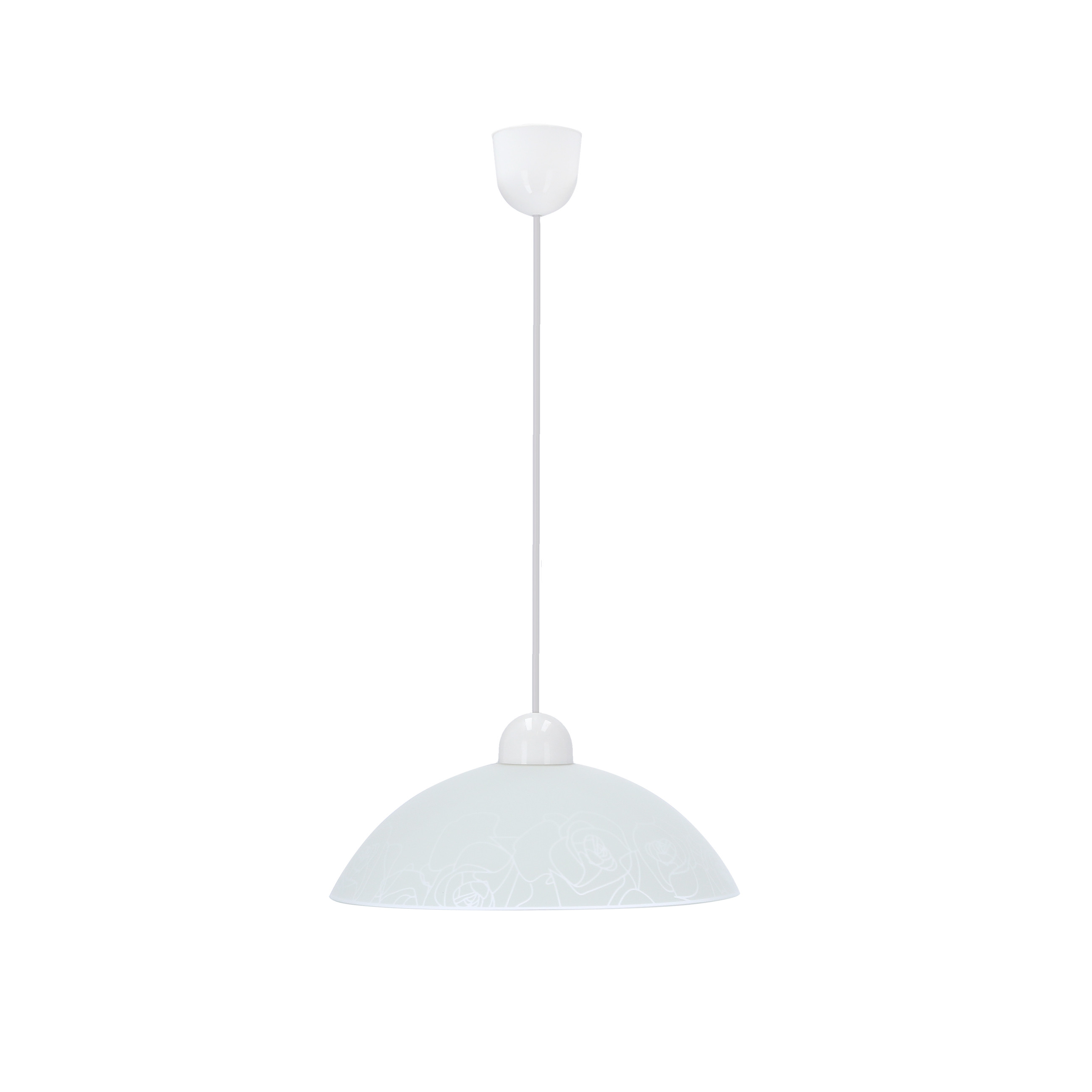 Lampa wisząca Macari klosz ze wzorem biała 1xE27x60W IP20 Candellux