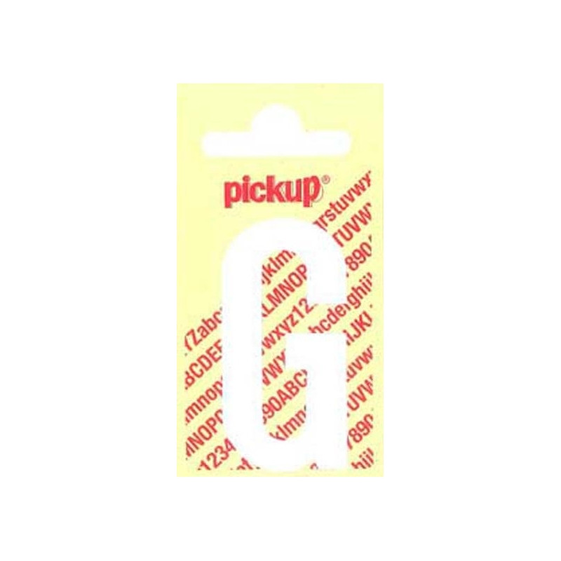 Lettre G adhésive blanche 4 x 6 cm