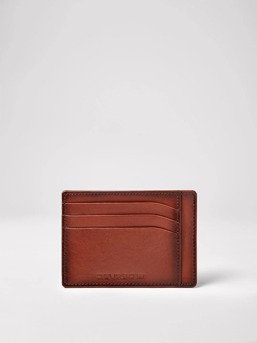 Porte-cartes en cuir patiné