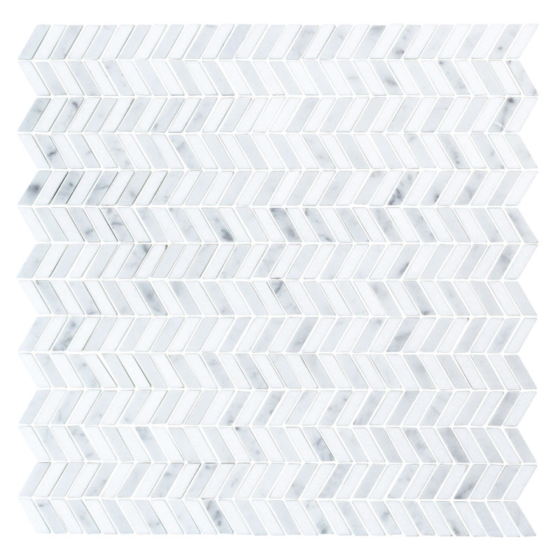 Carrelage mosaïque carrare et thassos 31,5 x 31 cm