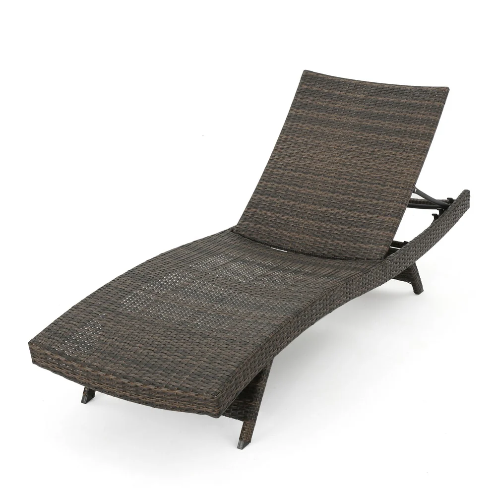 Thira Outdoor Wicker Chaise Lounge Chair by Christopher Knight Home - 79.25 W x 28 D x 15.50 H