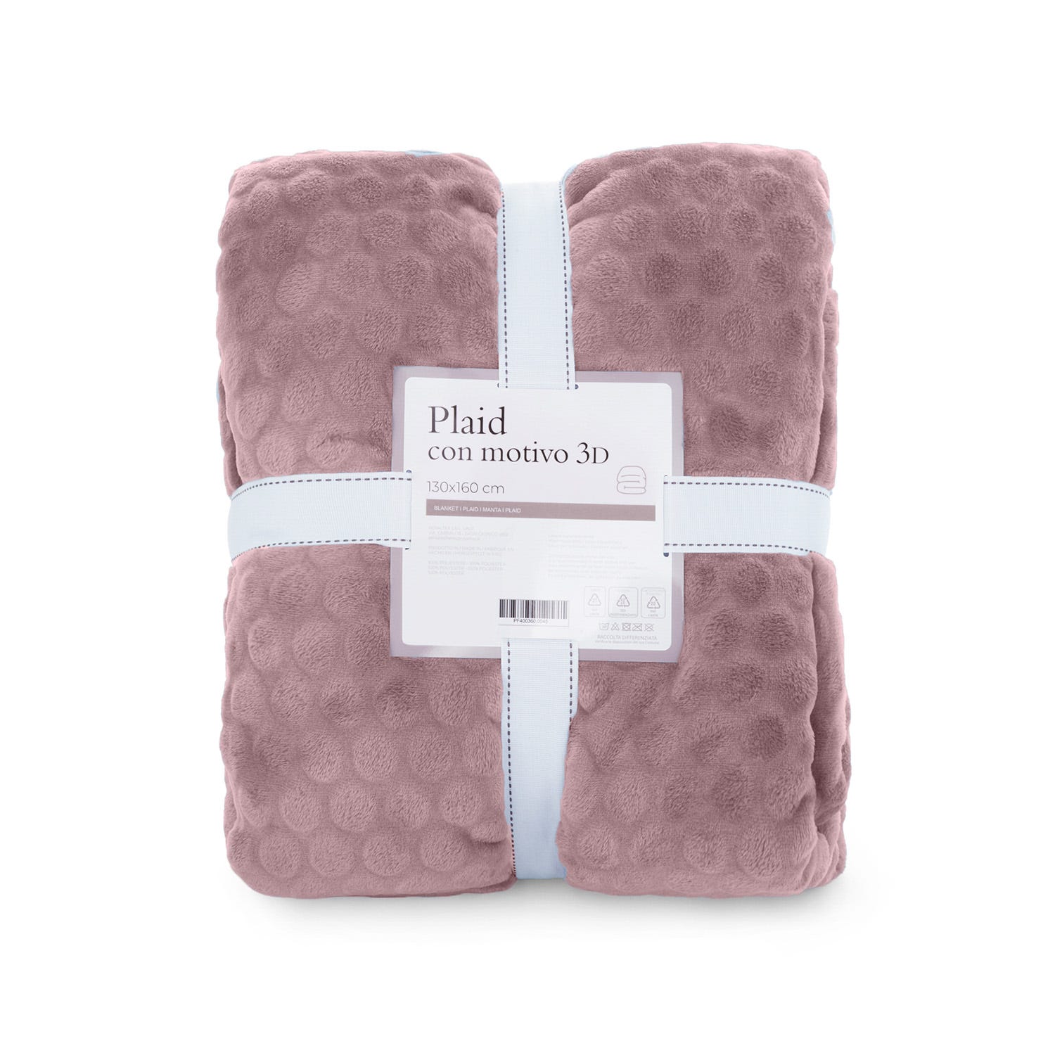 Plaid motivo 3D 160x130 cm Bubbles malva