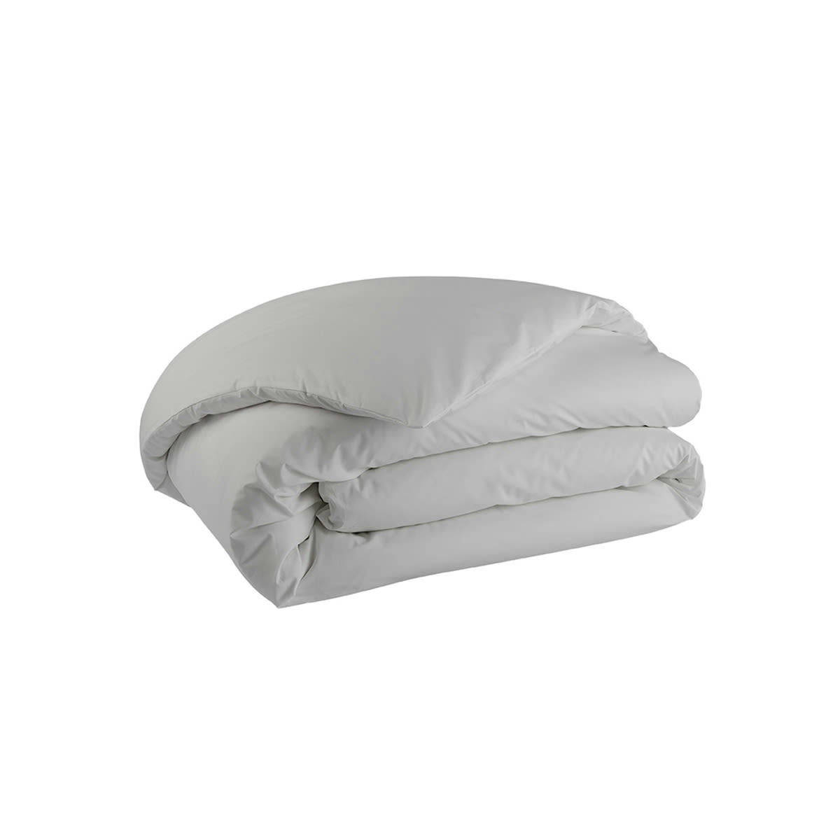 PREMIÈRE - Housse de couette en percale de coton gris galet 240x220
