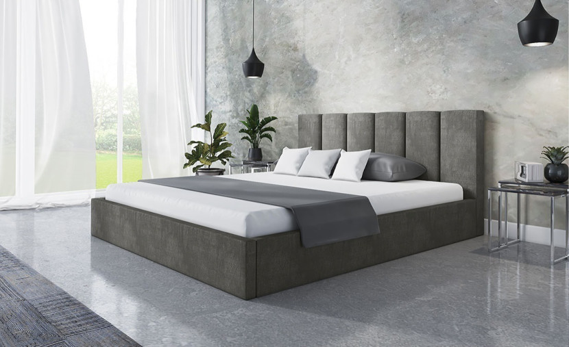 Łóżko tapicerowane Tokio Slim 90x200 ze stelażem metalowym