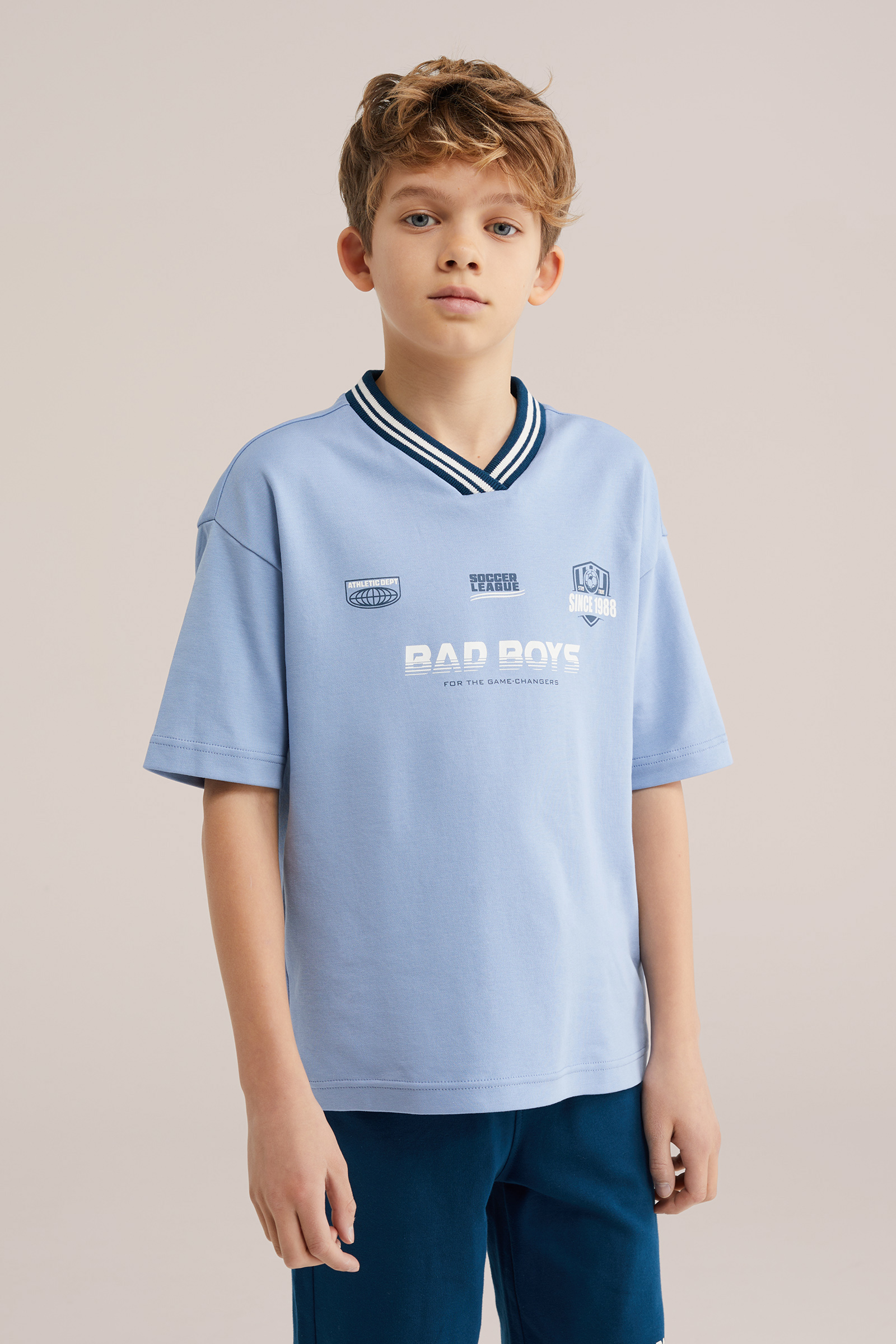 Jongens T-shirt en sweatshort met print