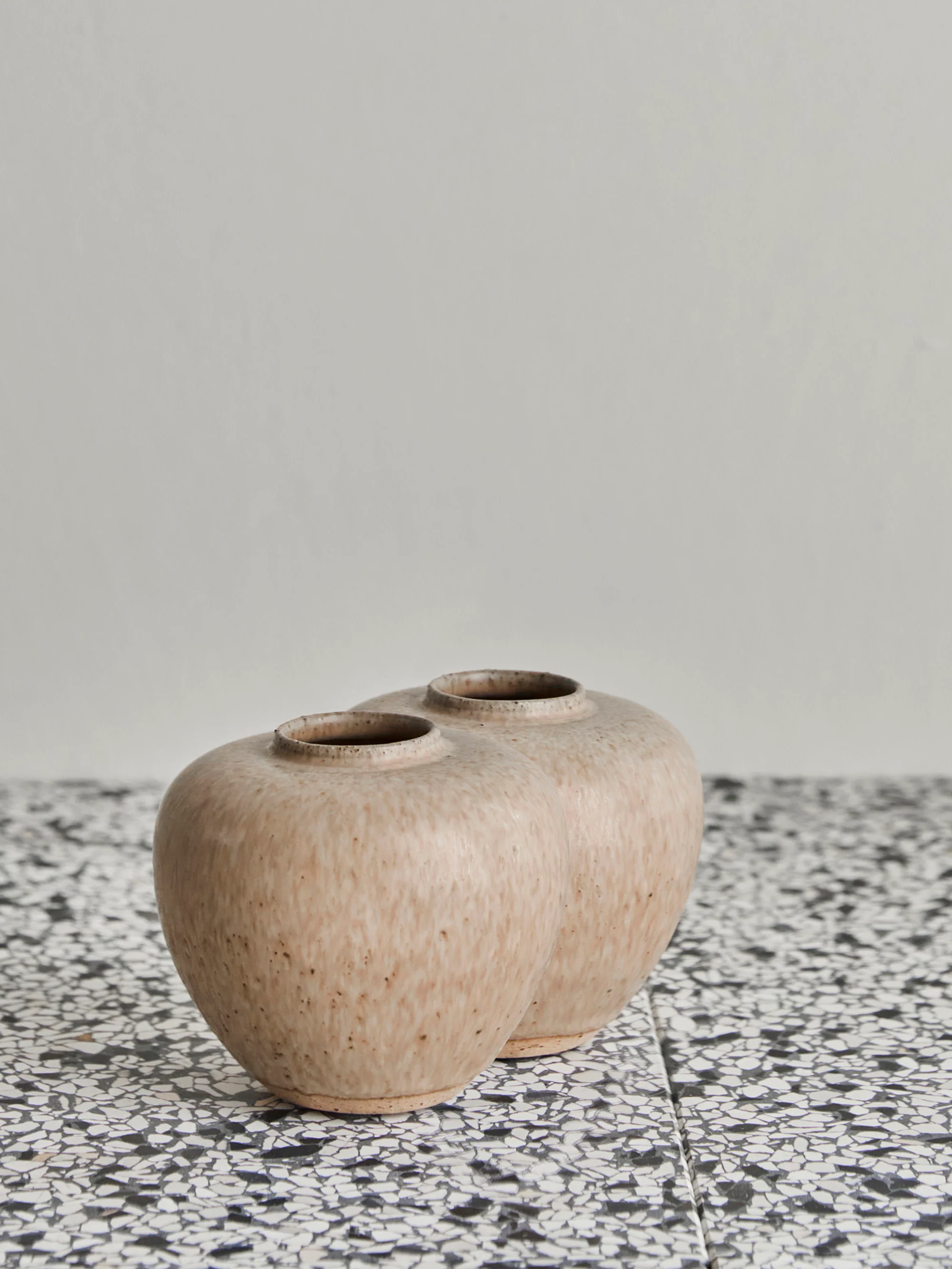 Handgefertigte Vasen Tino, 2er-Set, H 9 cm