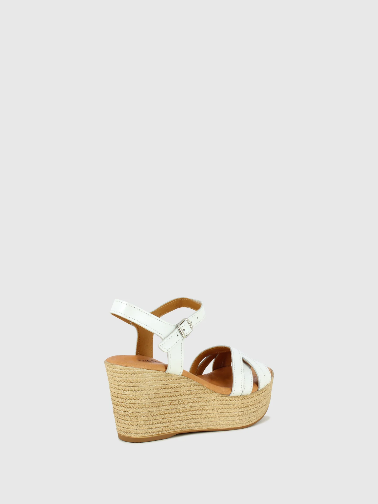 Sandálias de Cunha em Branco