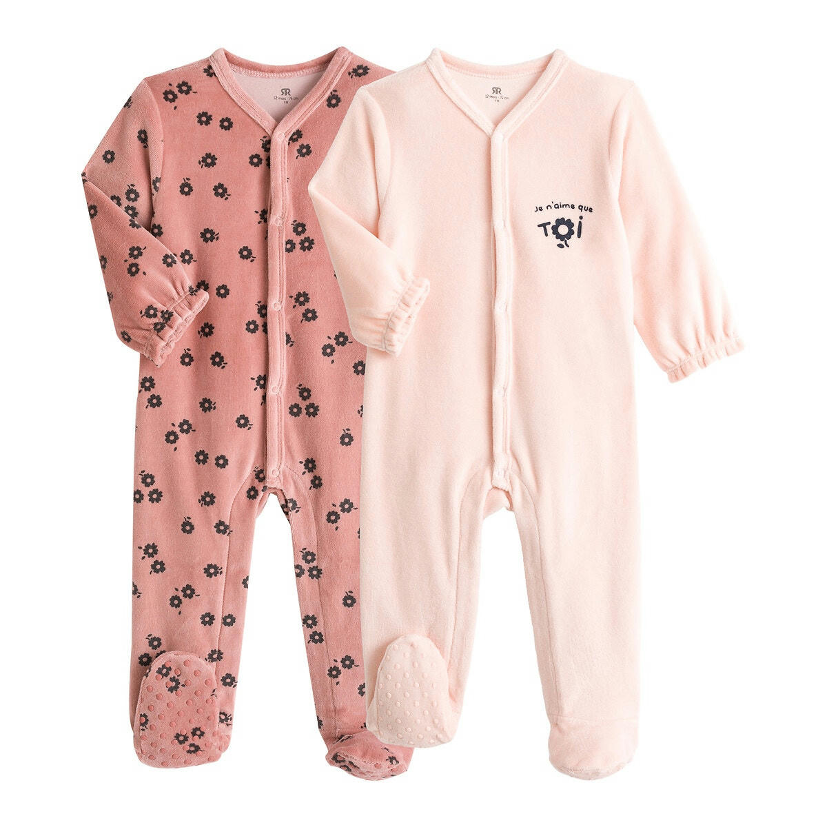 Lot de 2 pyjamas en velours