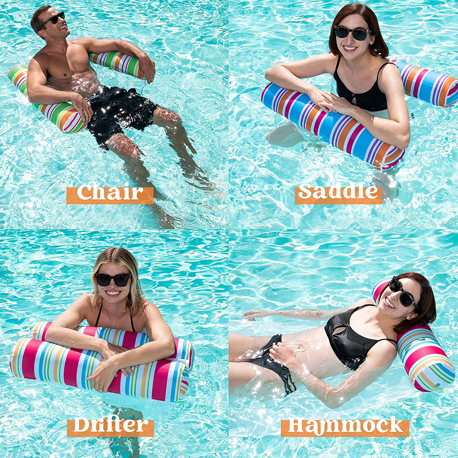 Clearance - Color Strips Hammock (Rainbow Color), 3 Pack