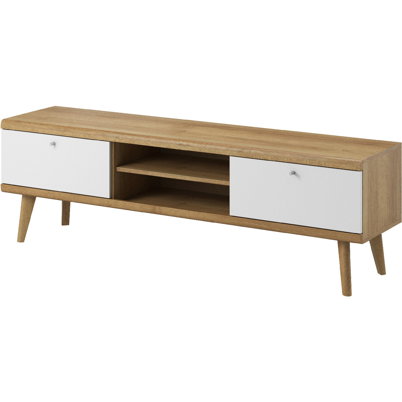 Szafka RTV PRIME 02 dąb riviera / biały