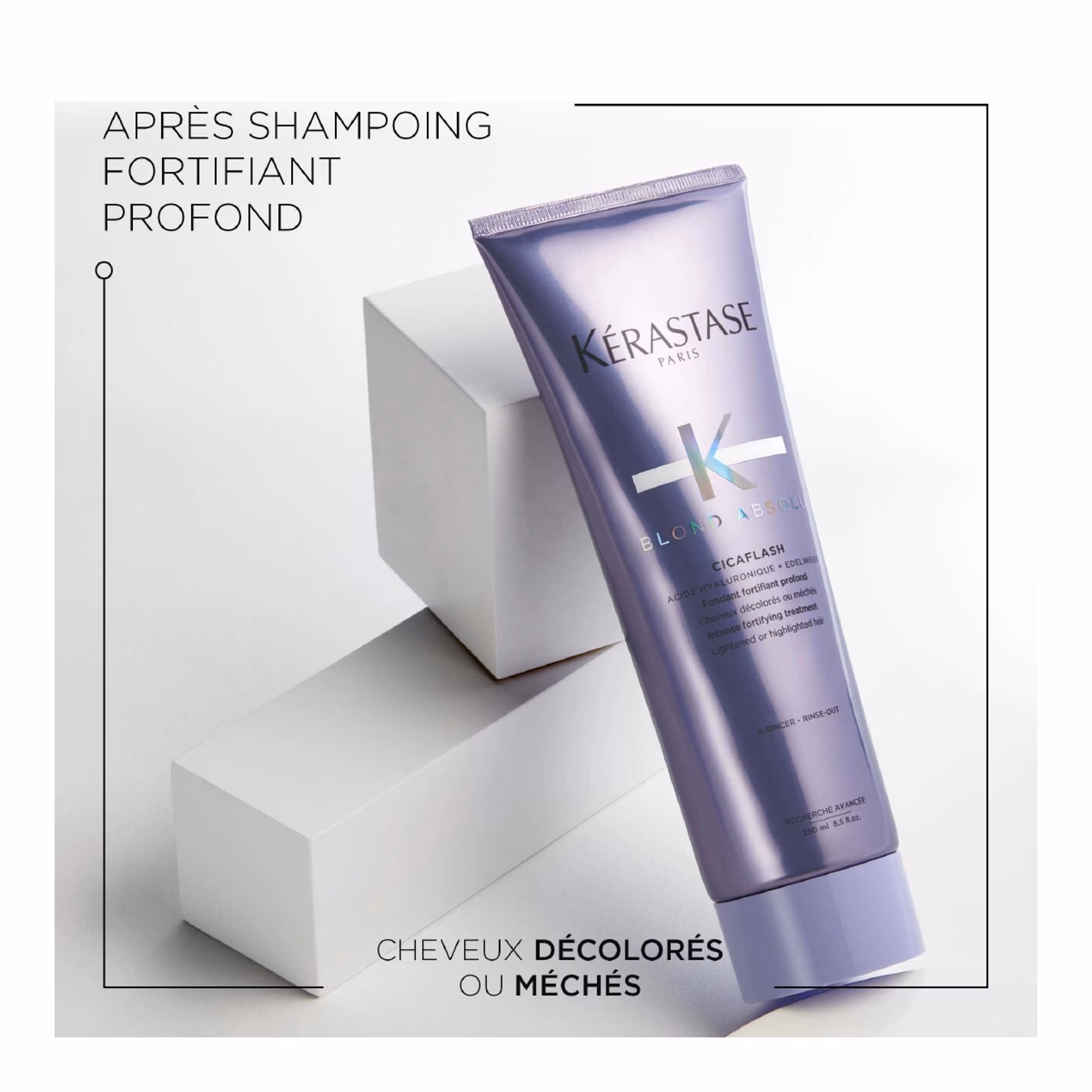 BLOND ABSOLUAprès-shampoing réparateur démêlant pour cheveux blonds décolorés ou méchés