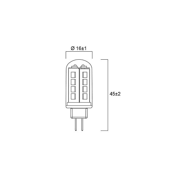 Lampe TOLEDO G4 1,9W 200lm 827 L 45mm - SYLVANIA - 29654