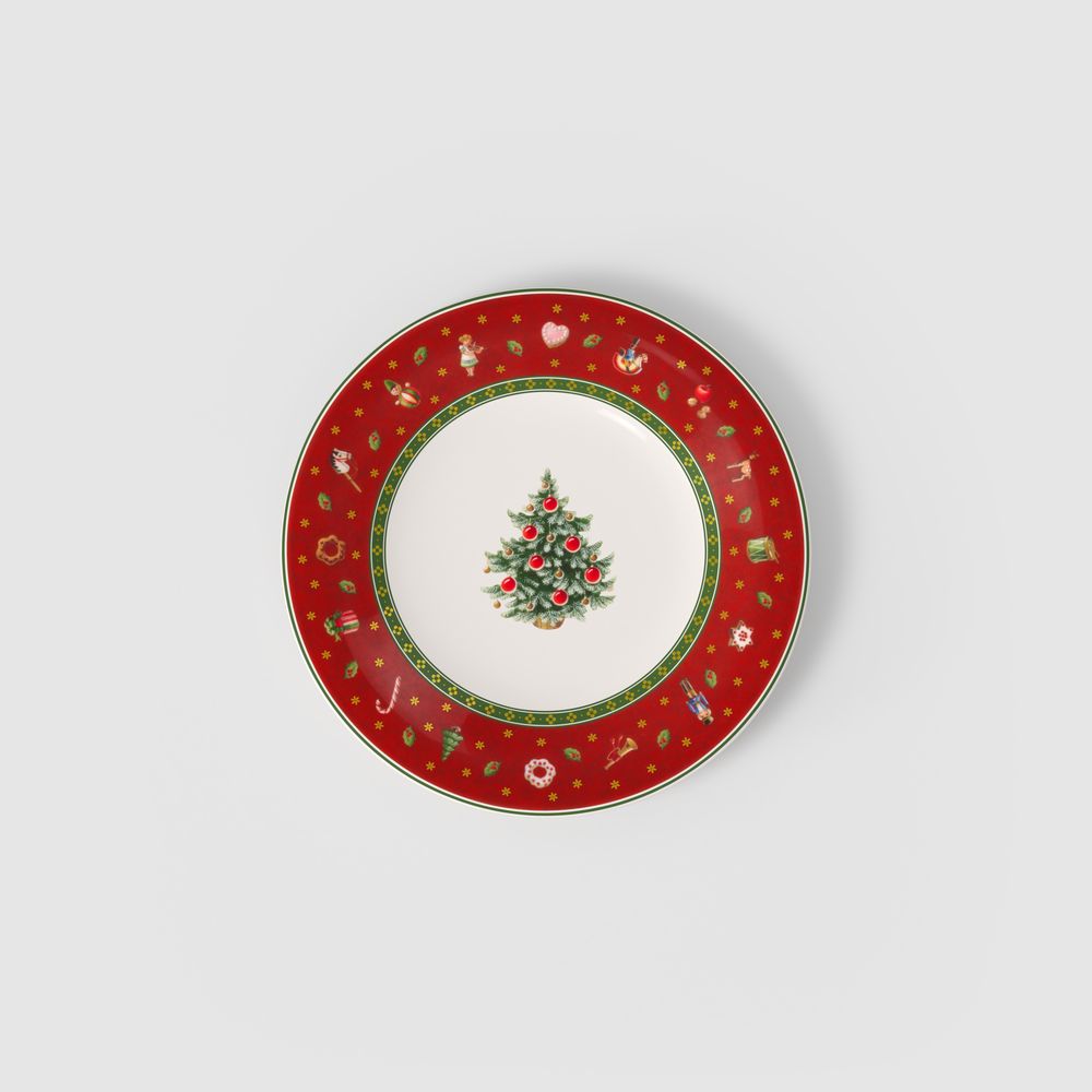 Toy's Delight Salad/ Dessert Plate - Red, 8.5'', Premium Porcelain