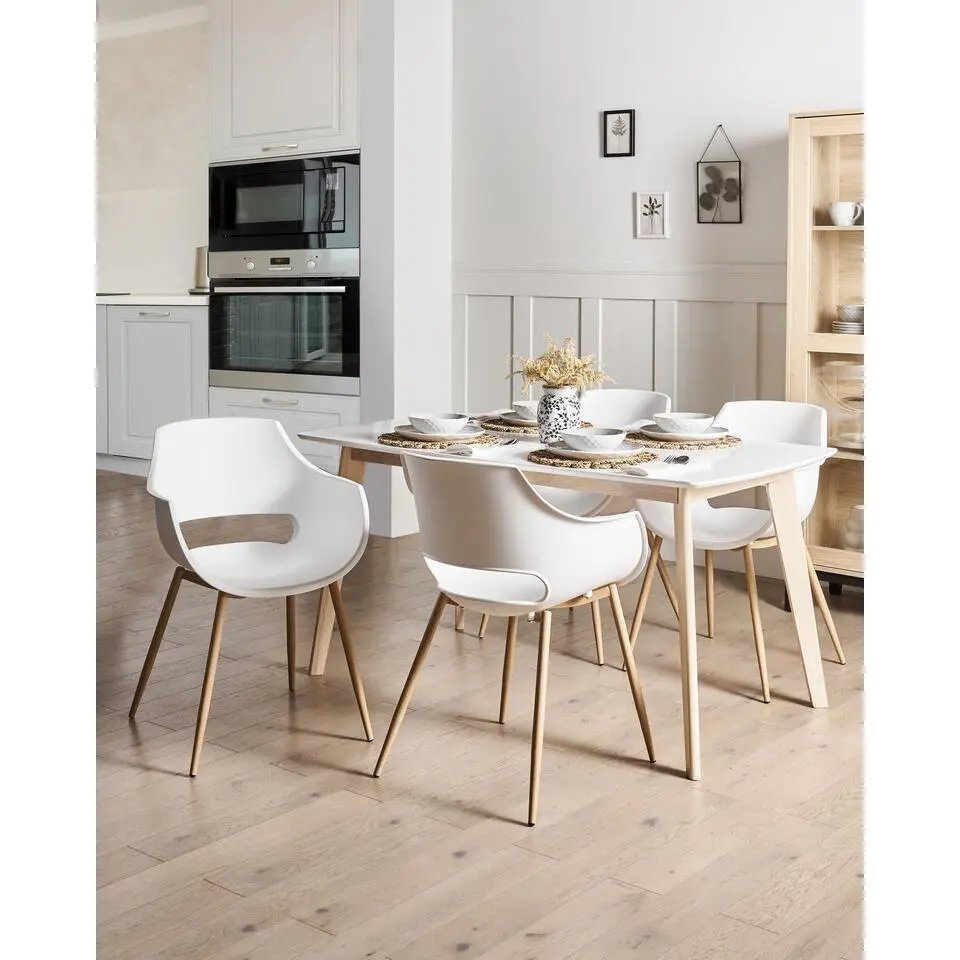 MILLERS - Set van 4 stoelen - Wit - Synthetisch materiaal