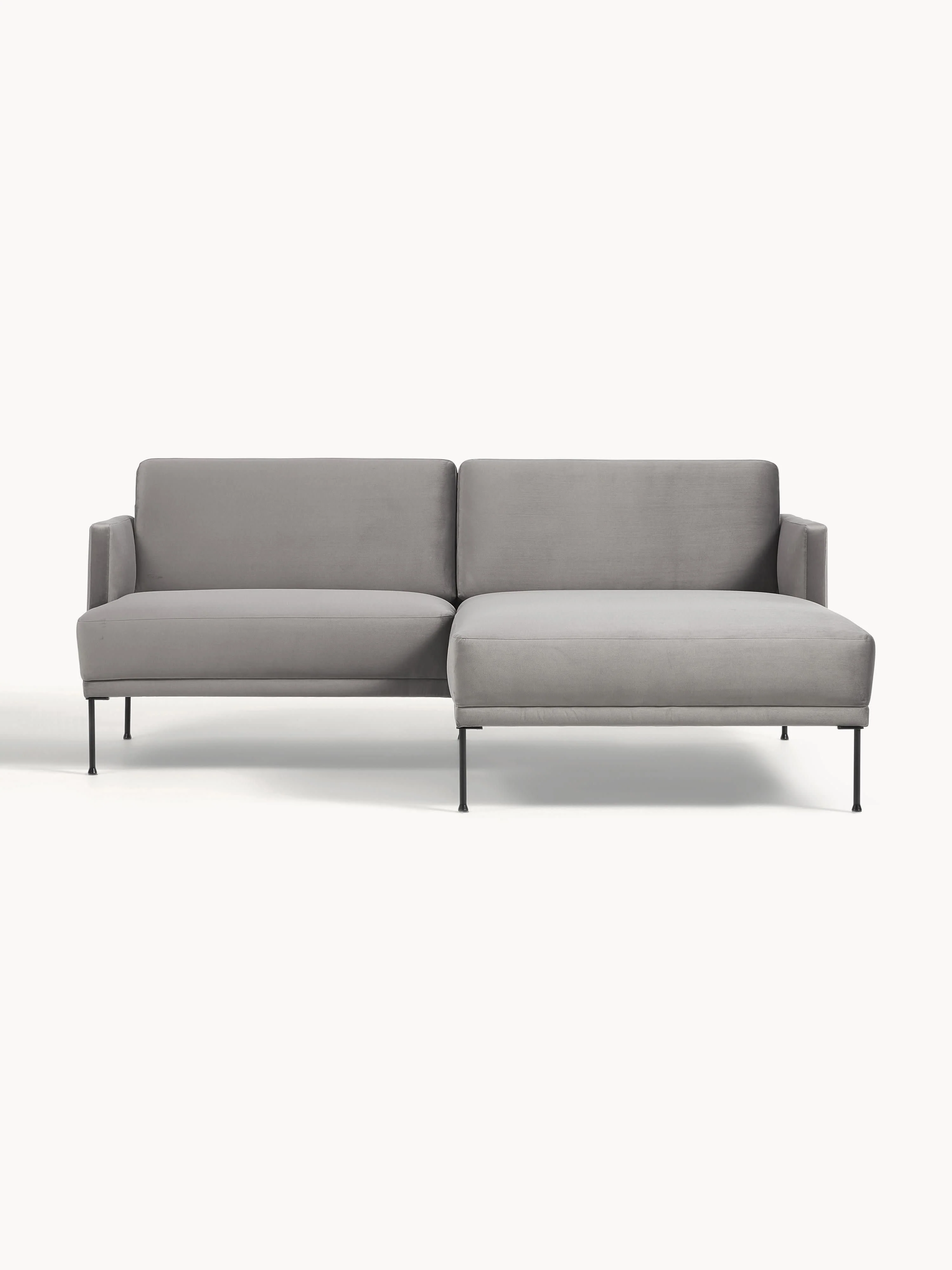 Kleines Samt-Ecksofa Fluente