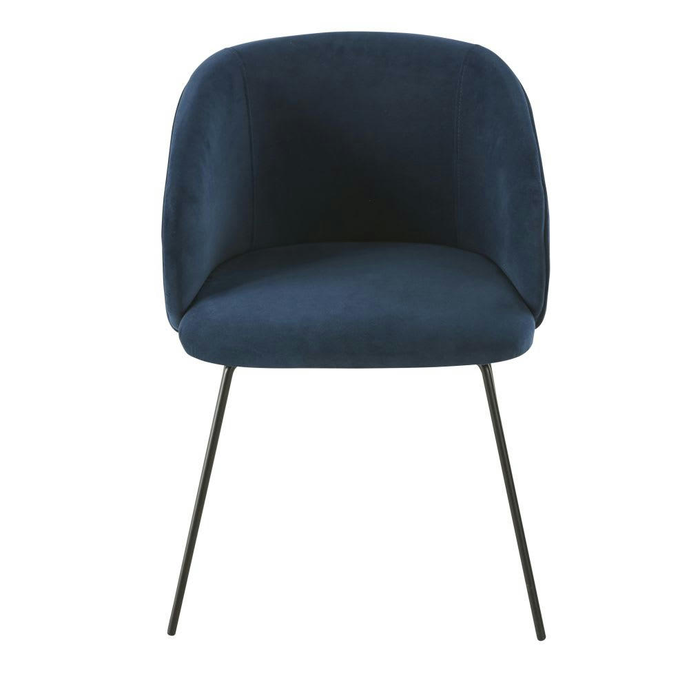Wanda Business - Fauteuil professionnel en velours bleu nuit