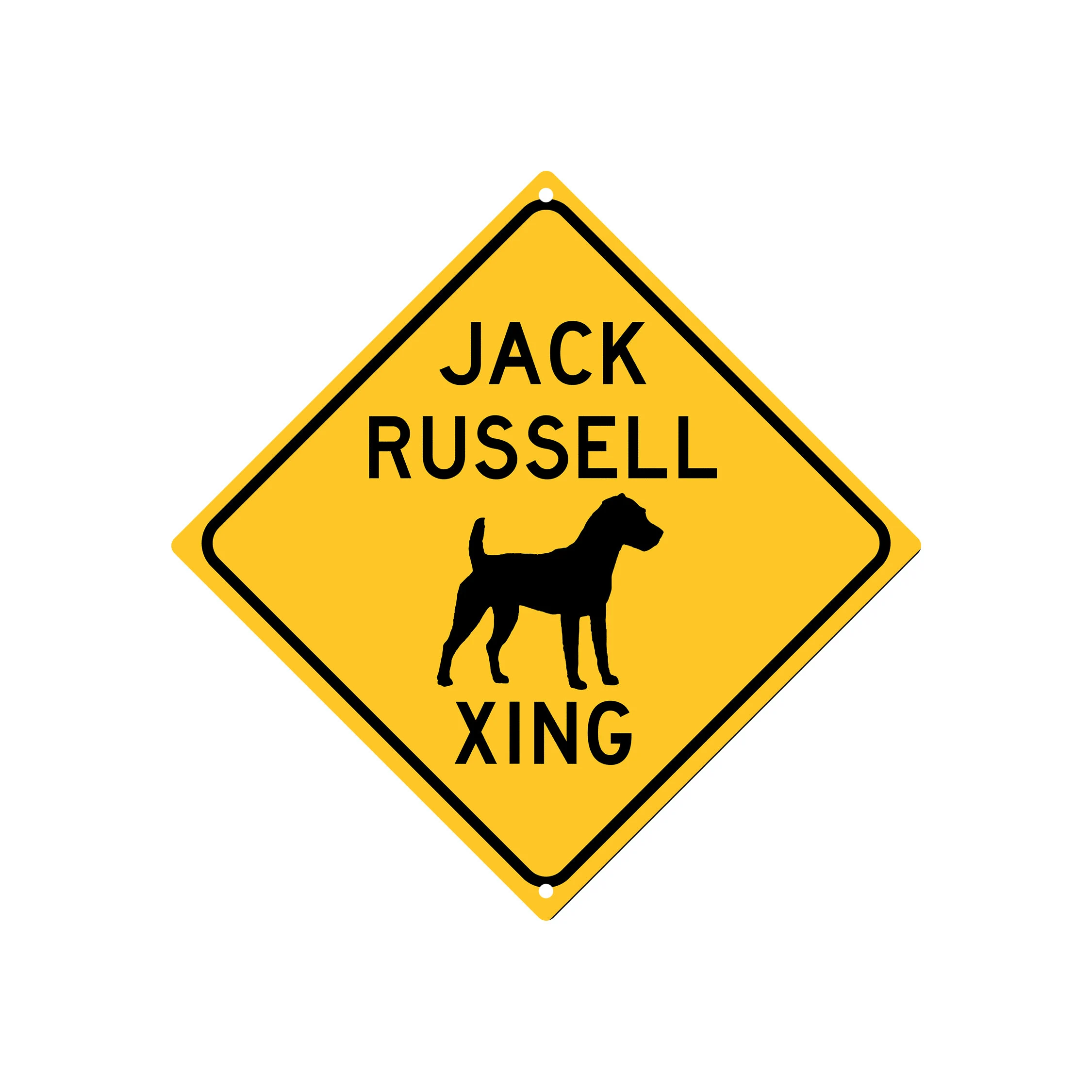 Jack Russell Crossing sign, Jack Russell Fence Sign - Dog Xing Sign - Jack Russell Owner Gift - Jack Russell Dog Decor - Aluminum Dog Sign