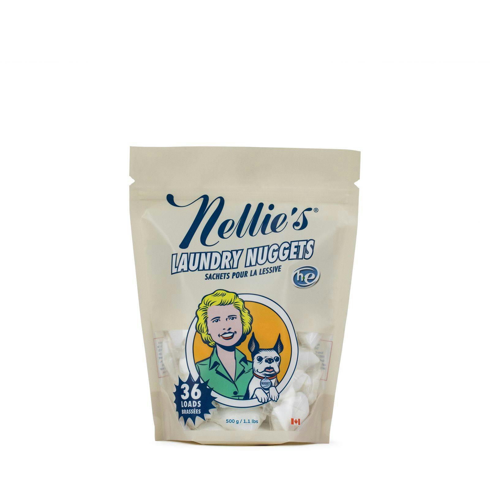 Nellie's Nuggets Laundry Detergent Pacs, Unscented, 36-pk