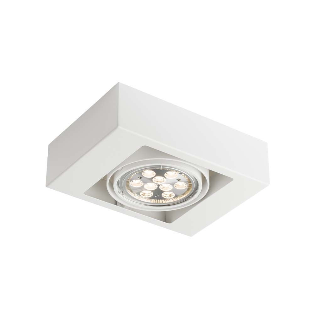 Lampa sufitowa biała KOGA 1xGU10x18W wym: 8x25x18 cm Shilo