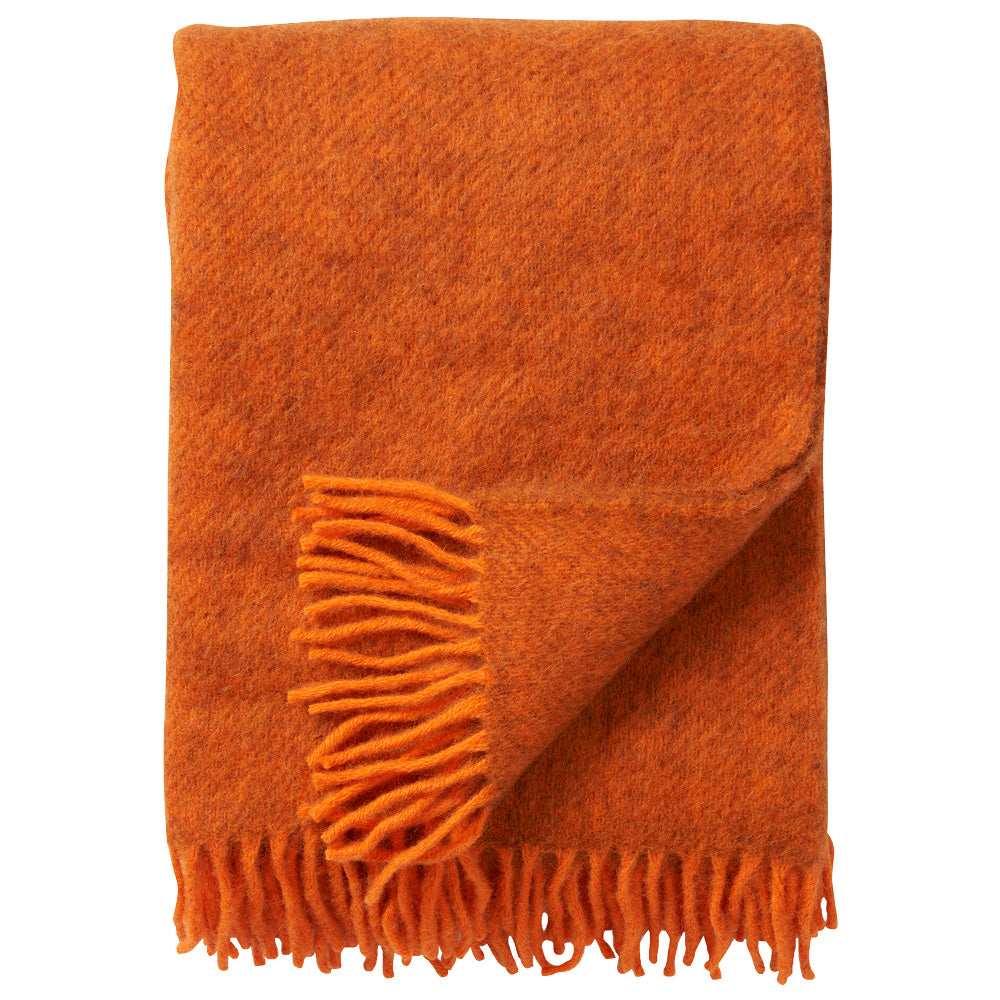 Klippan 100% wollen deken - Gotland - oranje - 130x200cm