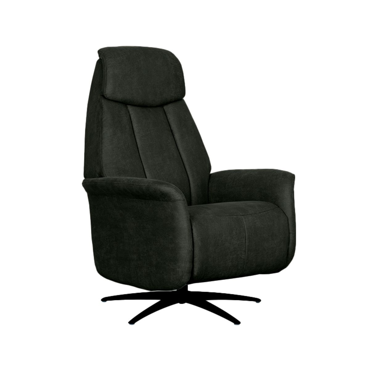 LABEL51 Fauteuil Oslo Elektrisch - Antraciet Stof - Draaibaar