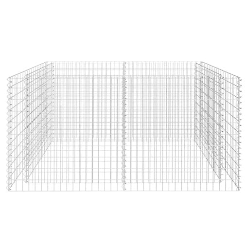 NNEVL Gabion Raised Bed Steel 180x90x100 cm Silver
