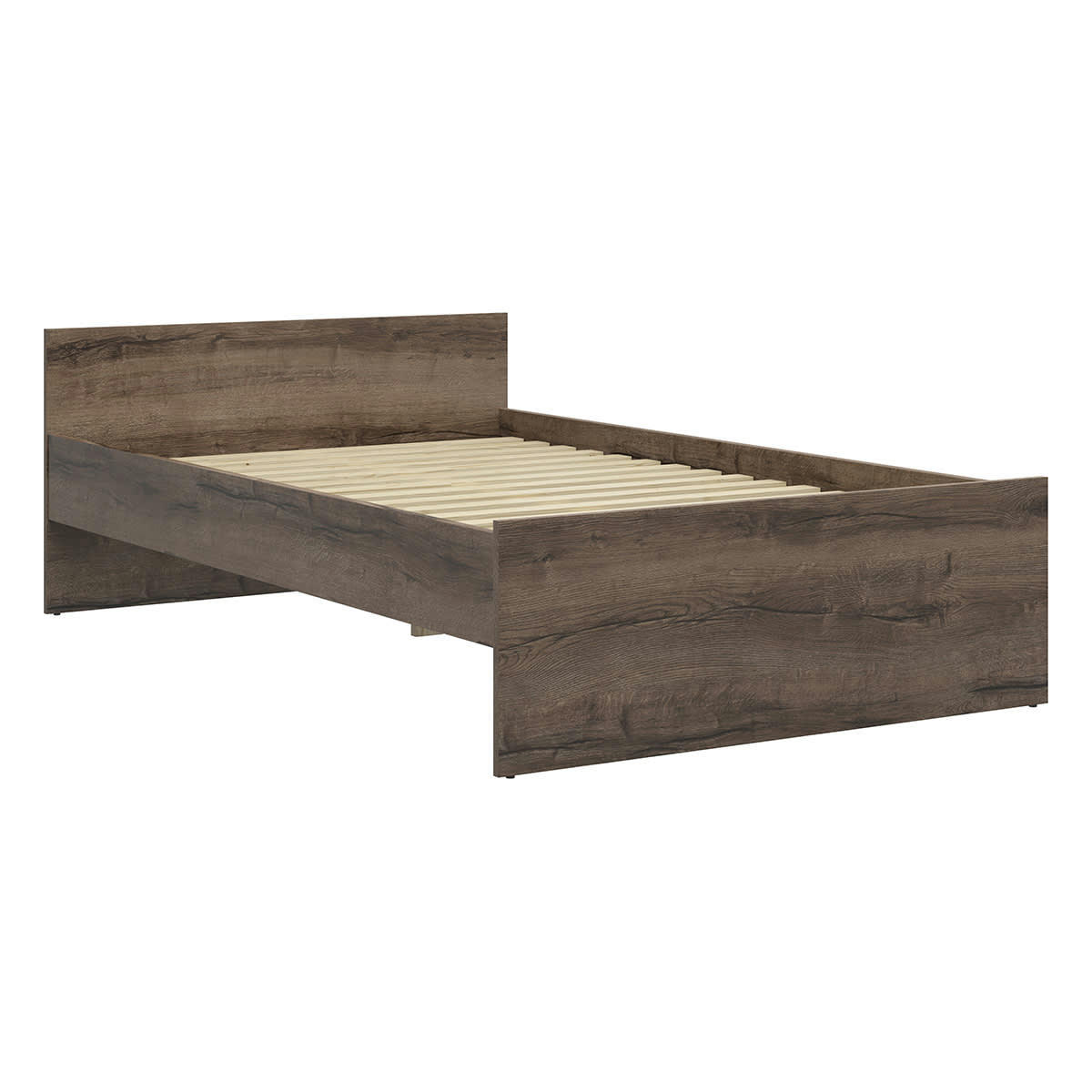 - Lit 120x200 stratifiés naturel foncé