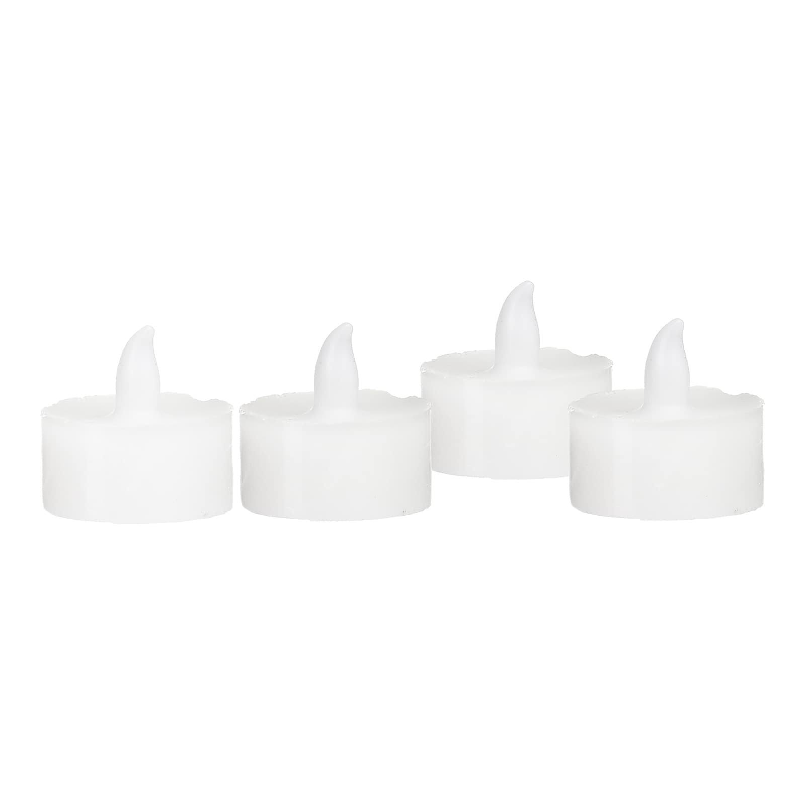 LED-Teelichter Weiß, 4 Stück