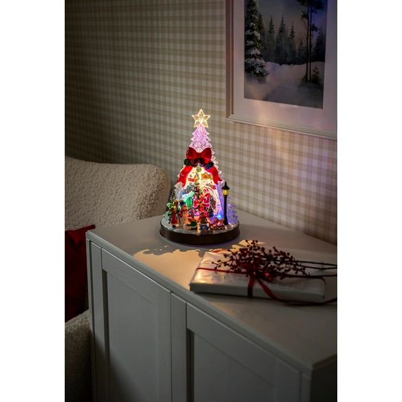 LED Szenerie, mehrfarbig, LxH: 20,8x32 cm, Timerfunktion
