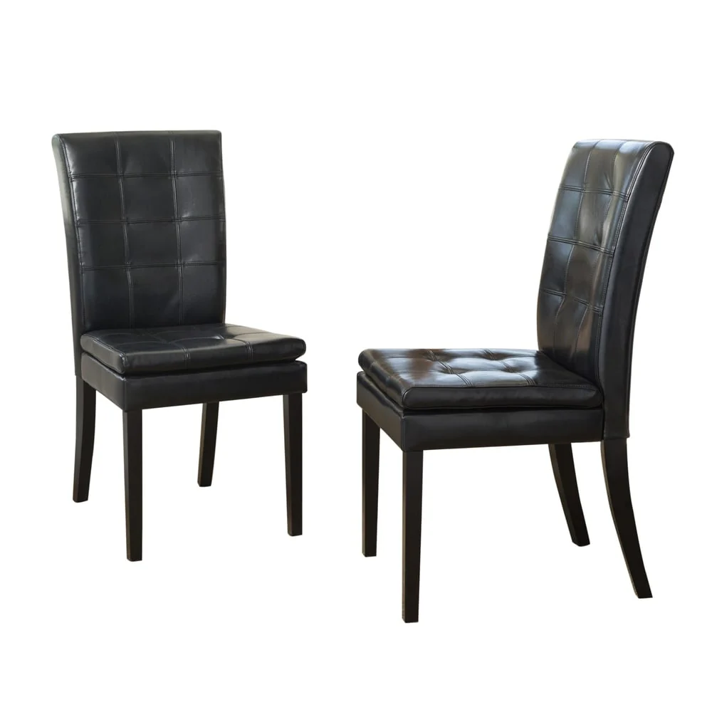 Crayton Leather Dining Chair (Set of 2) by Christopher Knight Home