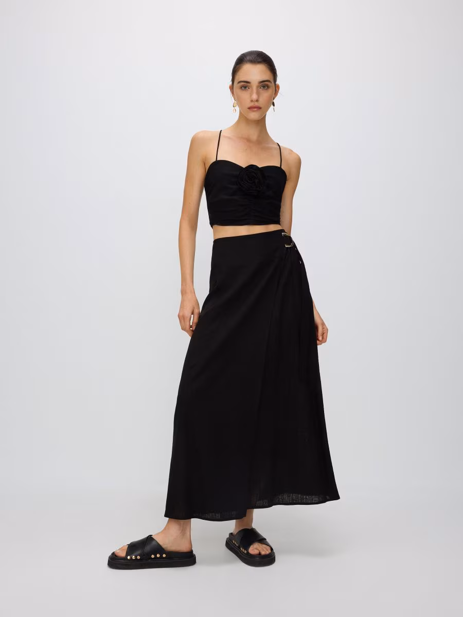 Top With Rose-Shaped Detail