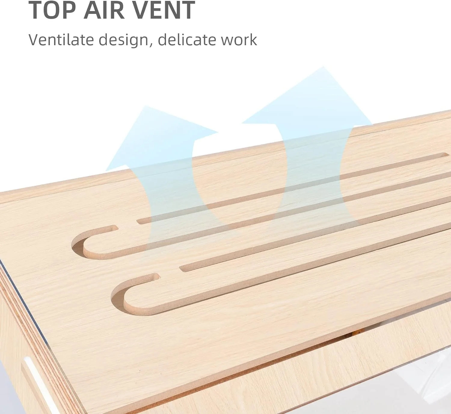 Hamster Cage W/Oblique Opening Cage Door - MDF Aspen Small Animal Cage for Syrian Hamsters Degus or Other Similar-Sized Pets (Medium - 40.7 x 22.7 x 22.9 inches, Burlywood)(Medium - 40.7 x 22.7 x 22.9 inches/Burlywood)