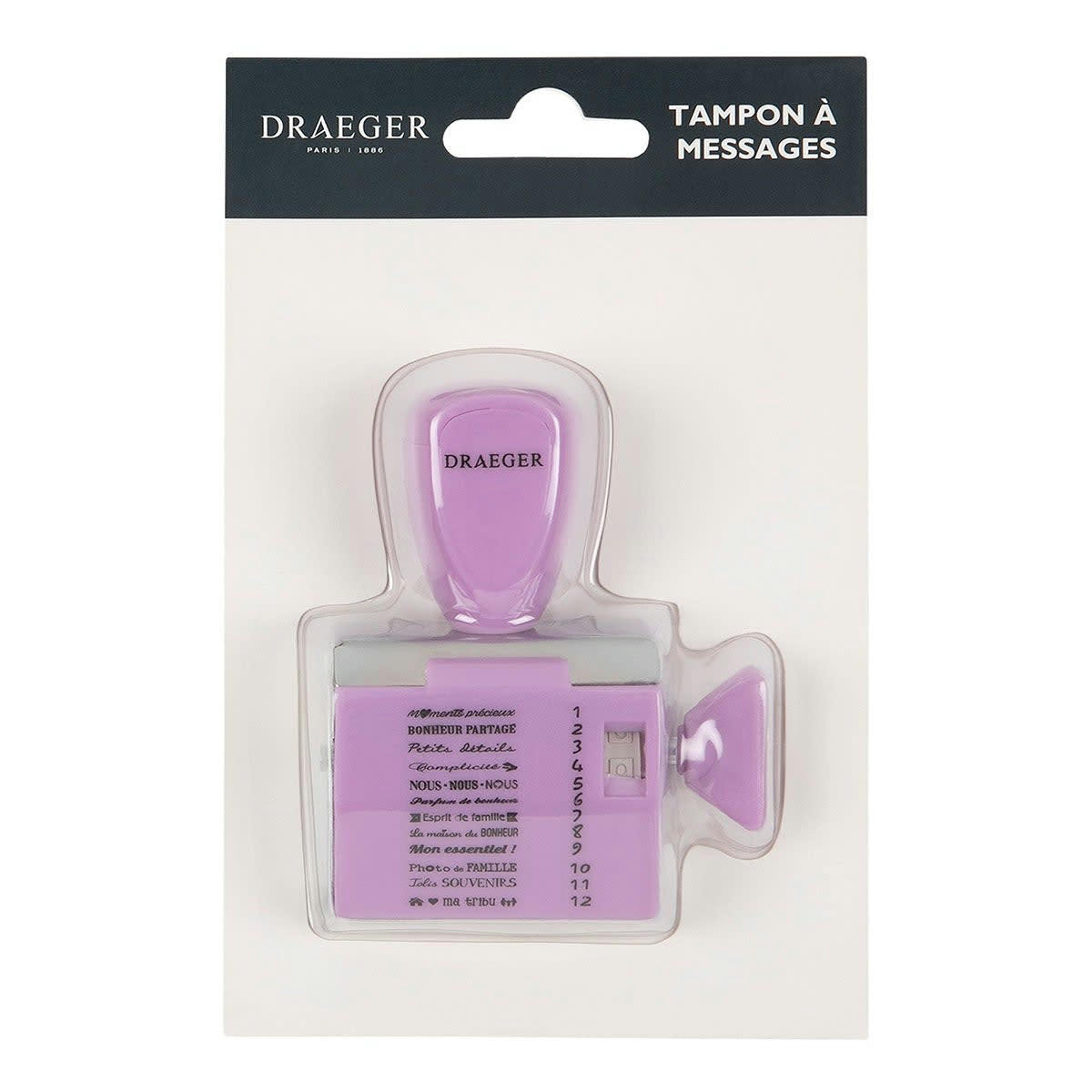 - Tampon à messages 12 expressions famille