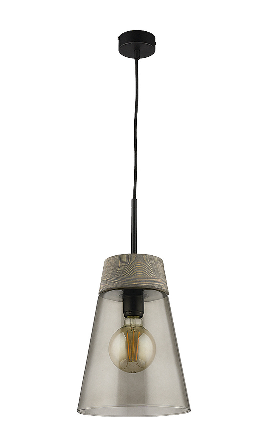Lampa sufitowa DOMINOczarna dymiona 1xE27x15W IP20 Jupiter