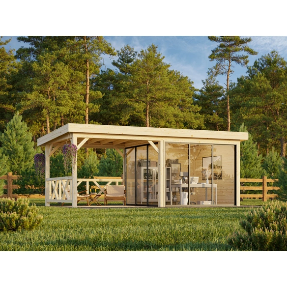 Pavillon »Lenna Set 403 Slide«, BxHxT: 588 x 245 x 300 cm, Braun