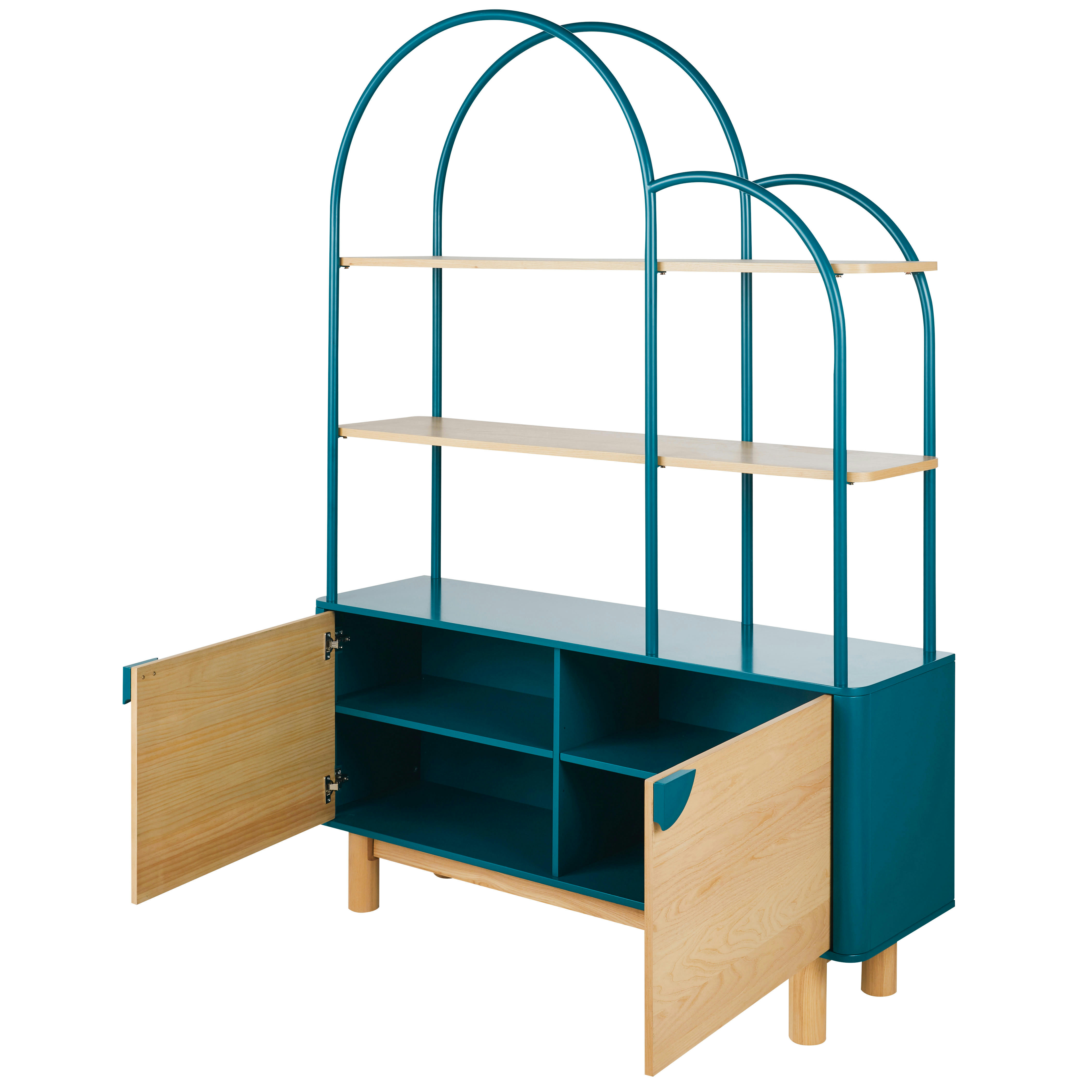 ELNATH - Bibliothèque 2 portes bicolore