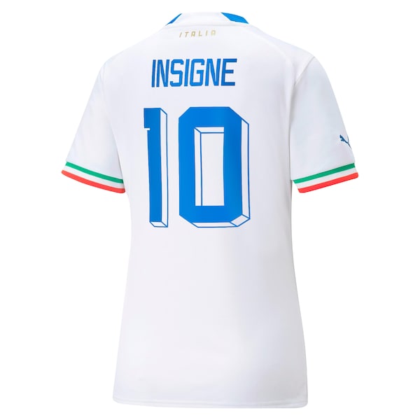 Lorenzo Insigne Italy National Team Puma Women's 2022/23 Away Replica Player Jersey - White