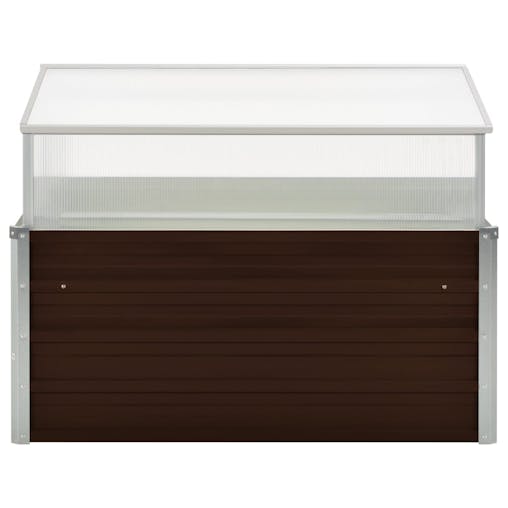 NNEVL Greenhouse Brown 100x100x85 cm Galvanised Steel