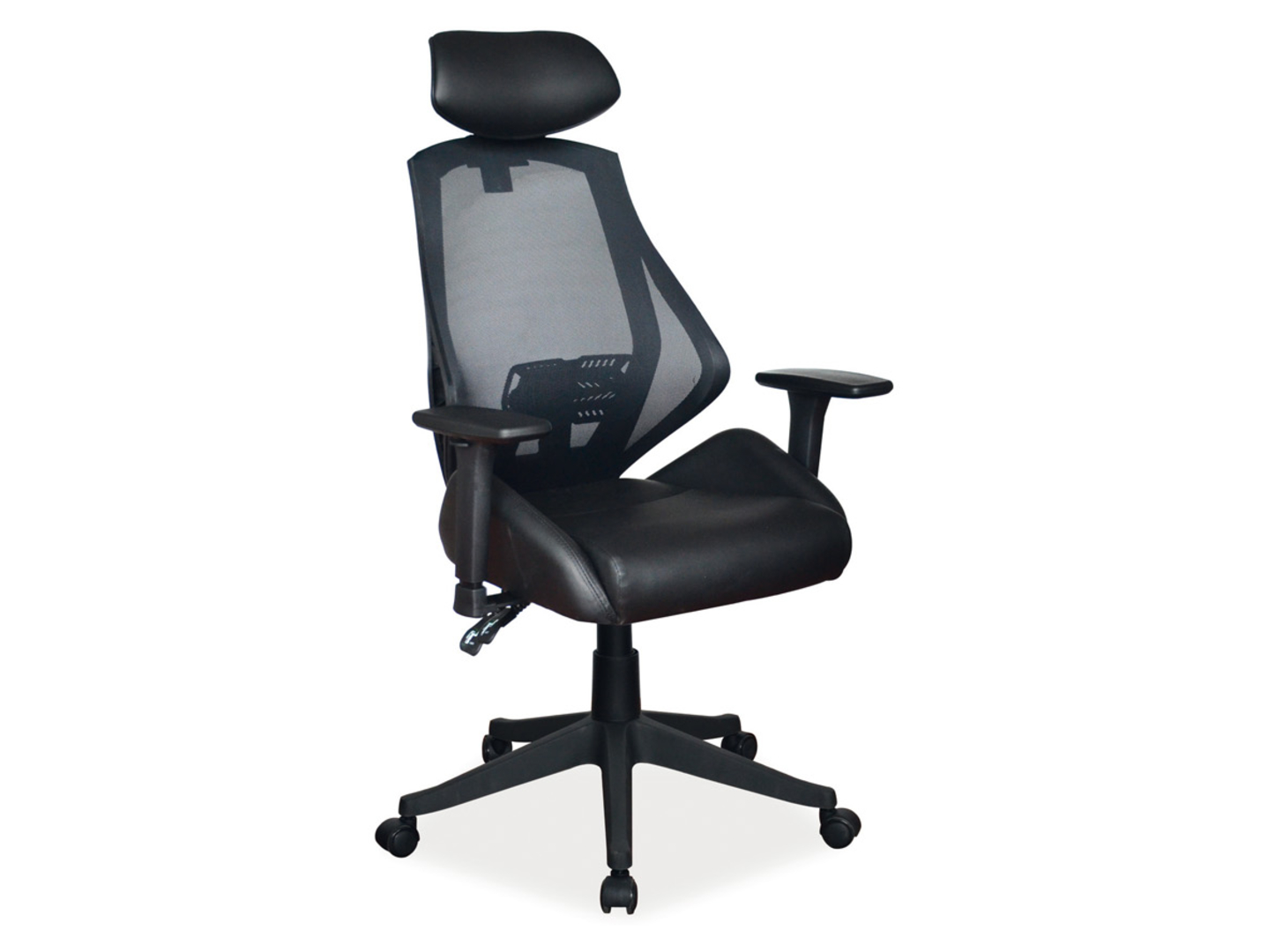 Fotel obrotowy Q-406 ekoskóra czarny