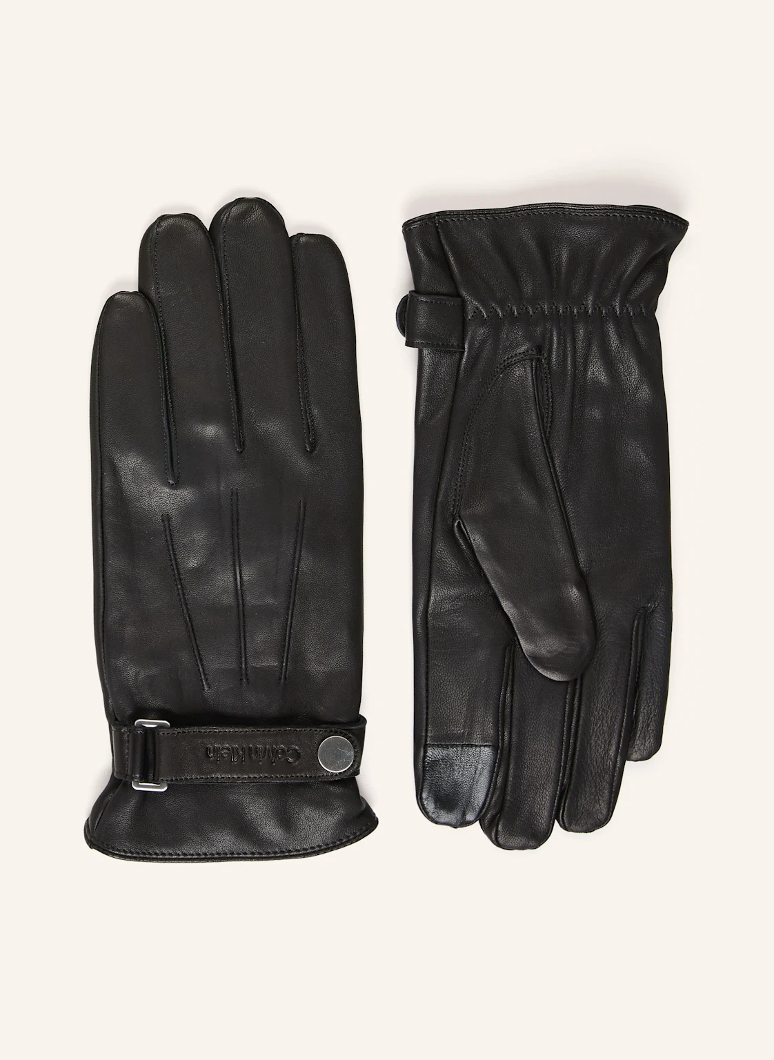 Calvin Klein Lederhandschuhe mit Touchscreen-Funktion