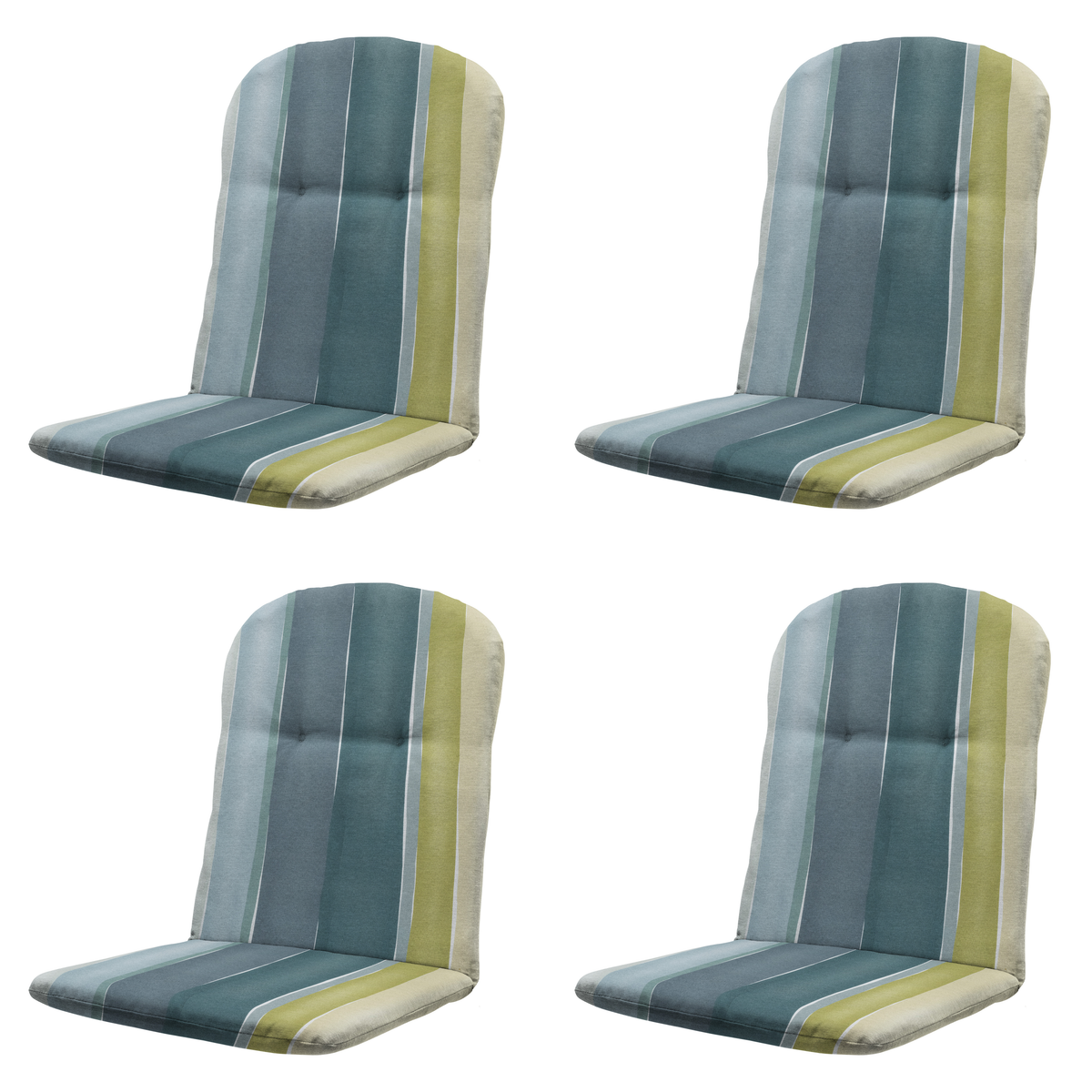 Madison kuipstoelkussen hoge rug Nox - mulitkleur - 96x45x3,5cm - set van 4